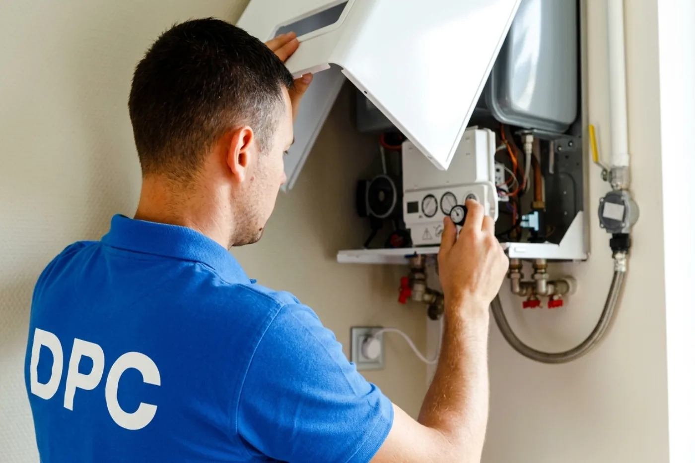 Chauffagiste DPC en intervention sur une chaudière gaz à Créteil